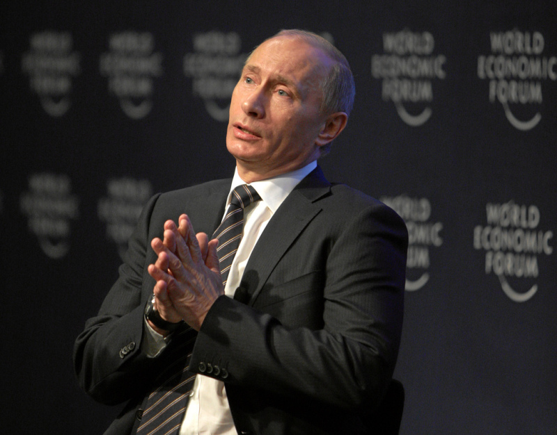 Vladimir Putin, at the World Economic Forum in Davos, Switzerland, 2009. © World Economic Forum. 