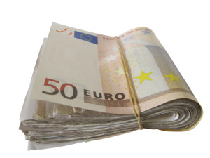 A pile of 50 euro notes©  Images Money