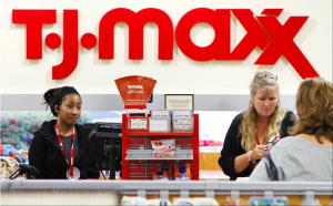 Dorian Bowens (left) and Sharon Black, cashiers at the T.J. Maxx in Frederick, Maryland.  © Bill Ryan/The Gazette  