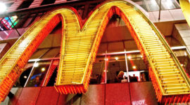 McDonalds arches, Times Square. ©Miguel Vaca
