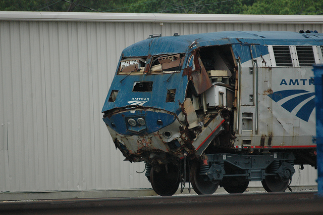 Amtrak train car in Beech Grove, Indiana. ©Steve Baker