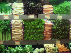 Greens and vegetables at a Whole Foods market ©Yvon