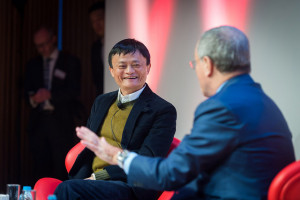 Jack Ma, Founder and Executive Chairman of China’s Alibaba Group, with British businessman Sir Martin Sorrell, chief executive of WPP, at GREAT Festival of Creativity. ©UKTI