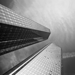 Deutsche Bank twin towers in Frankfurt. ©Andreas Wecker