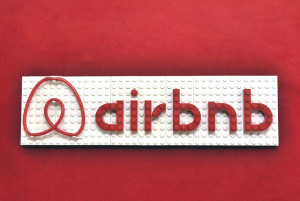 Airbnb logo in legos ©Omar + Kazumi Ovalle 
