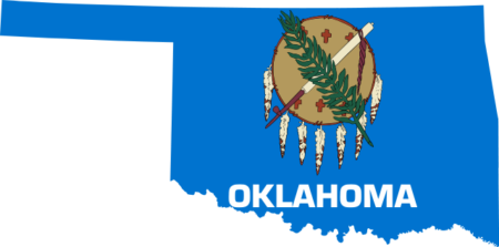 Oklahoma flag/map. ©Darwinek, Wikimedia Commons 